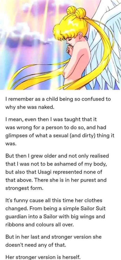Jan 11, 2019 · In his aptly-titled essay, “The Ever-Missing Nipples” (乳首よ永久に), 3 animator and illustrator Kimiharu Obata discusses one of the important issues they were confronted with when including any form of nudity in the Sailor Moon anime. On broadcast TV, there are rules against showing nipples in anime, which is why you never see them. 